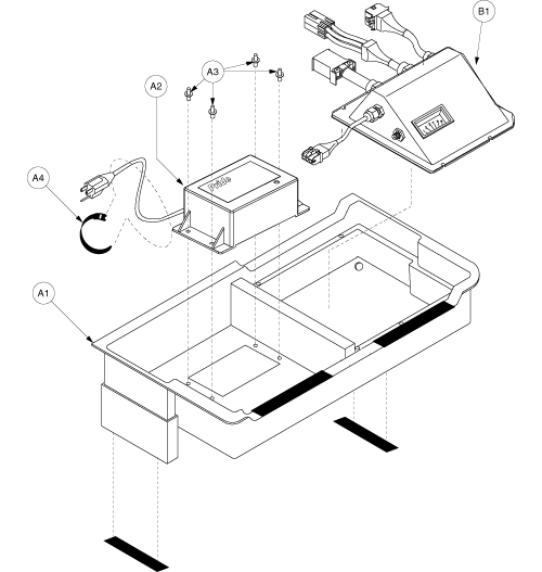 Electronics Assembly - Tray Gen2 parts diagram