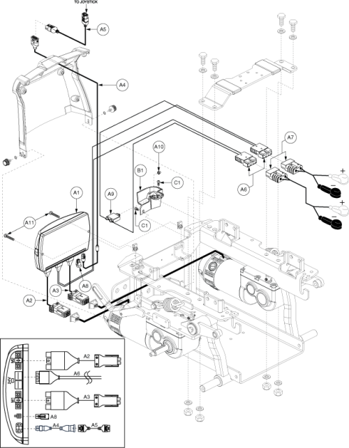 Electronics Assy - Shark, Non-power Positioning parts diagram