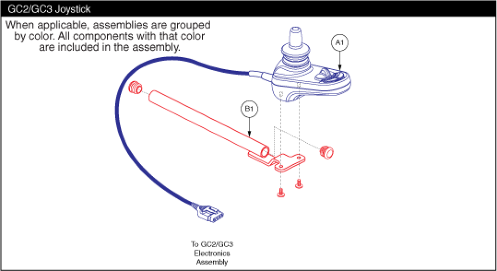 Joystick Assembly - Gc3 parts diagram