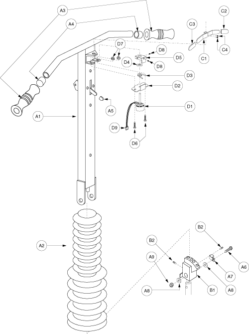 Frame Assembly - Tiller Gen. 2 parts diagram
