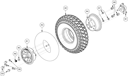 Wheel Assmbly - Rear Pneumatic parts diagram