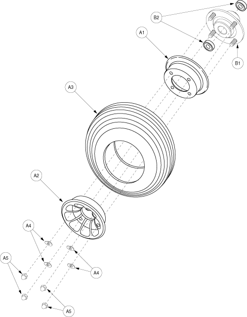 Wheel Assembly - Front Solid Gen. 2 parts diagram