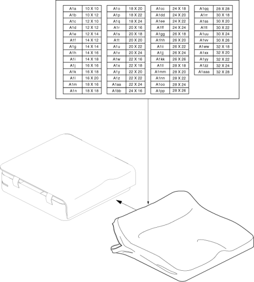 Synergy Cushion Inner Cover parts diagram