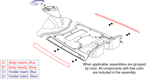 Front Shroud Inserts - 3-whl, Version 1 parts diagram