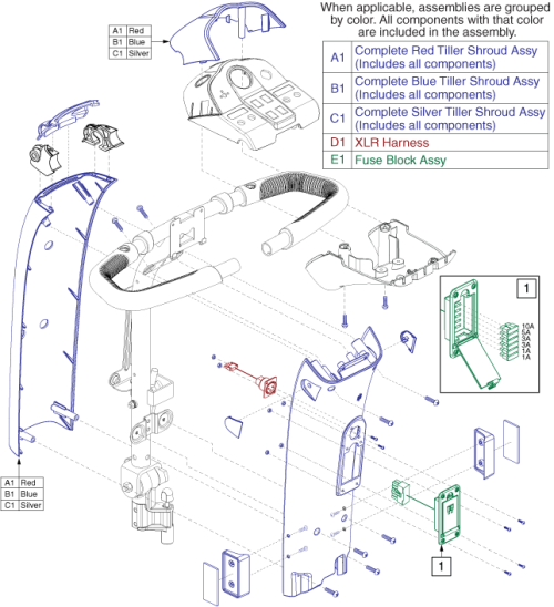 Shroud Assembly - Tiller, Us parts diagram