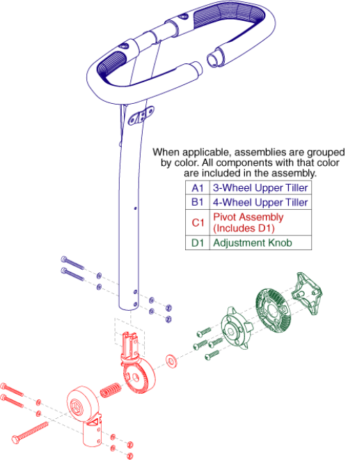 Tiller Assembly parts diagram