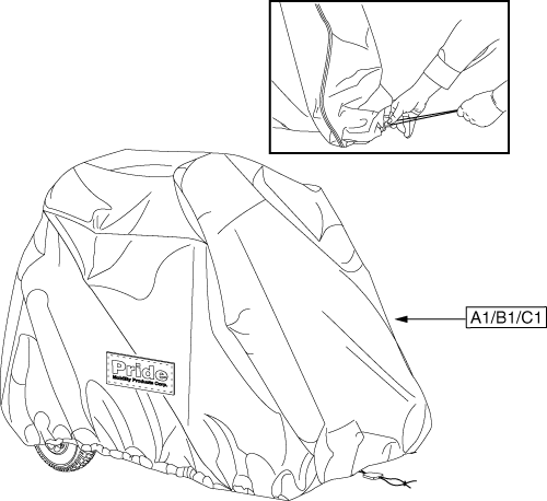 Weather Cover - Scooter parts diagram