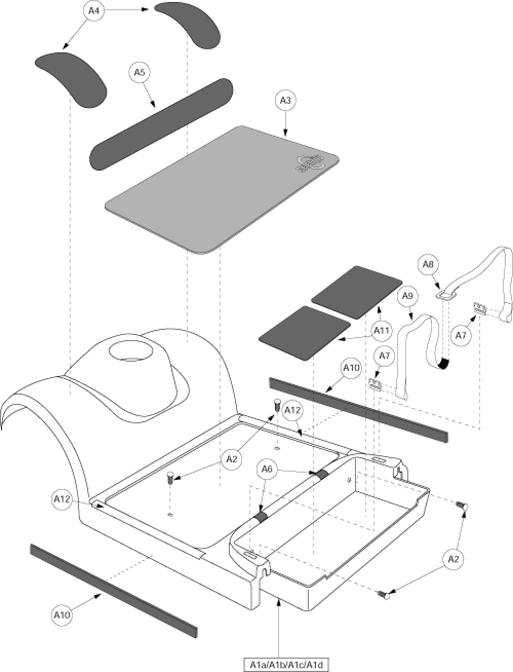 Shroud Assembly - Front 4-whl parts diagram