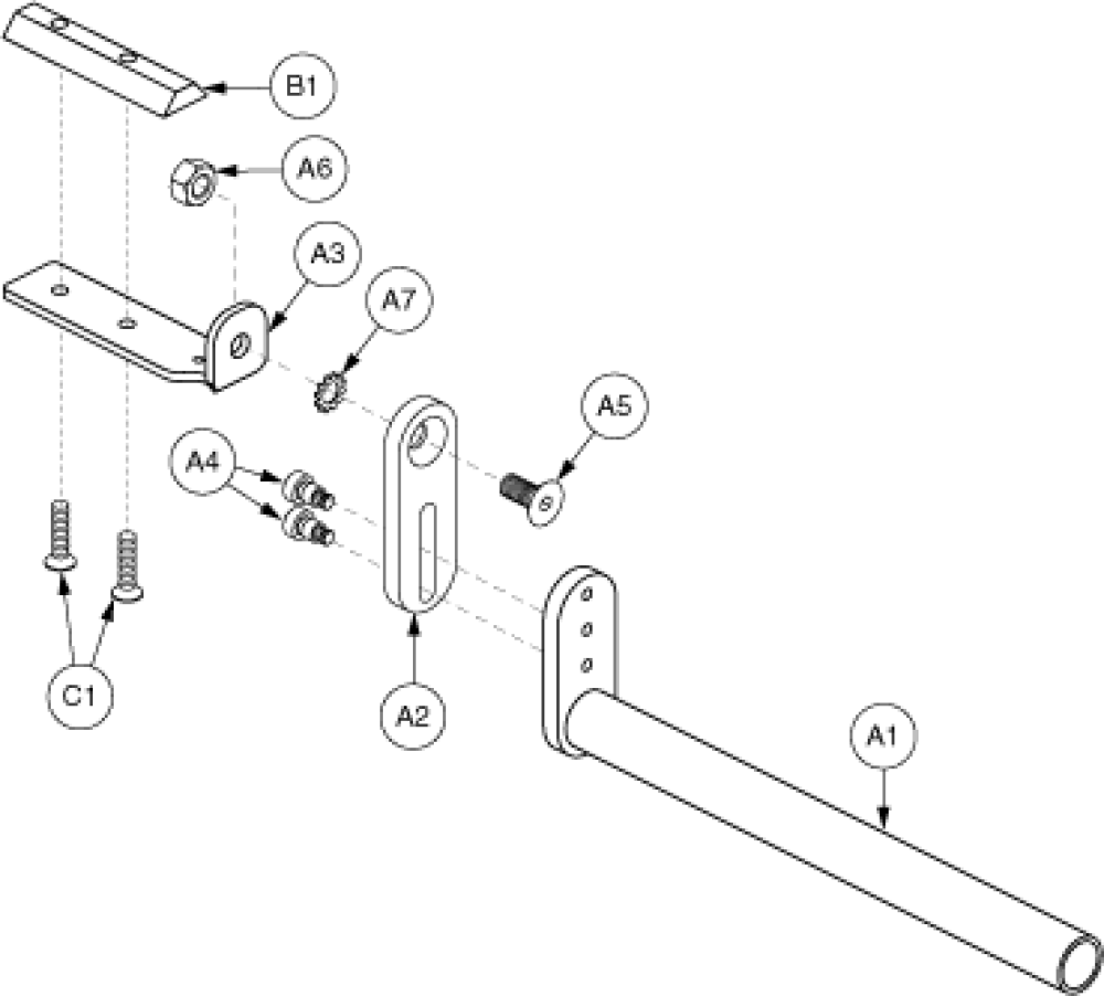 Joystick Mounting Bracket - Multi-axis, Flight parts diagram