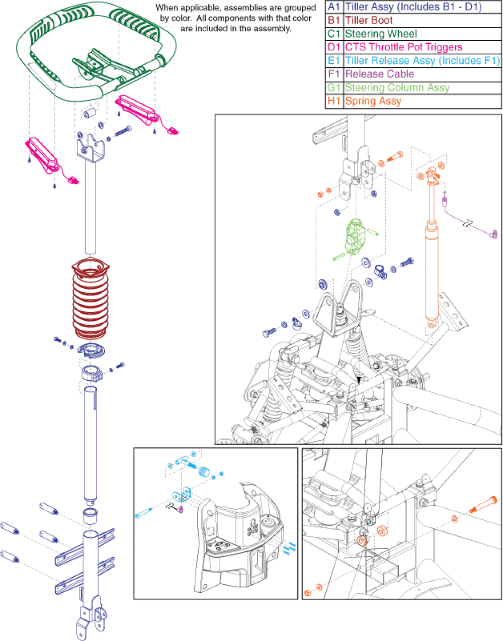 Mv714 Tiller Assy parts diagram
