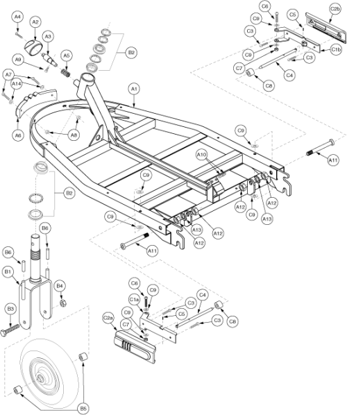 Frame Assembly - Front (3-whl) parts diagram