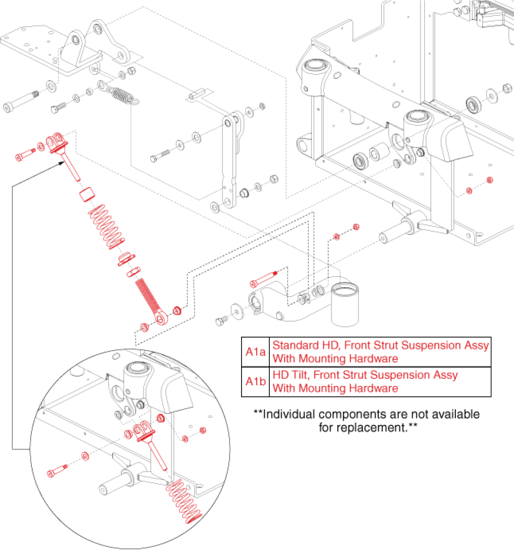 Front Suspension/strut Assy - Hd Standard & Hd Tilt parts diagram