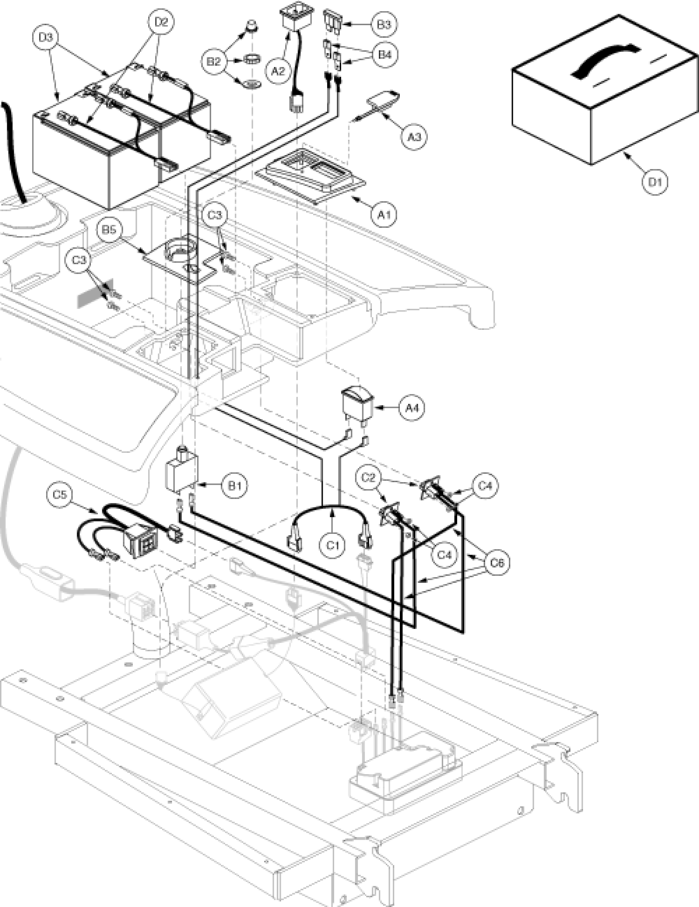 Shroud Assembly - Electronics parts diagram