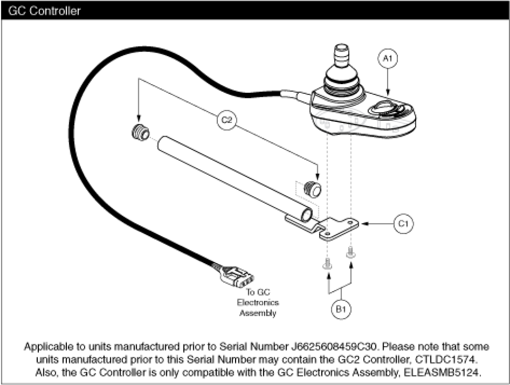 Go Chair Controller - Gc parts diagram