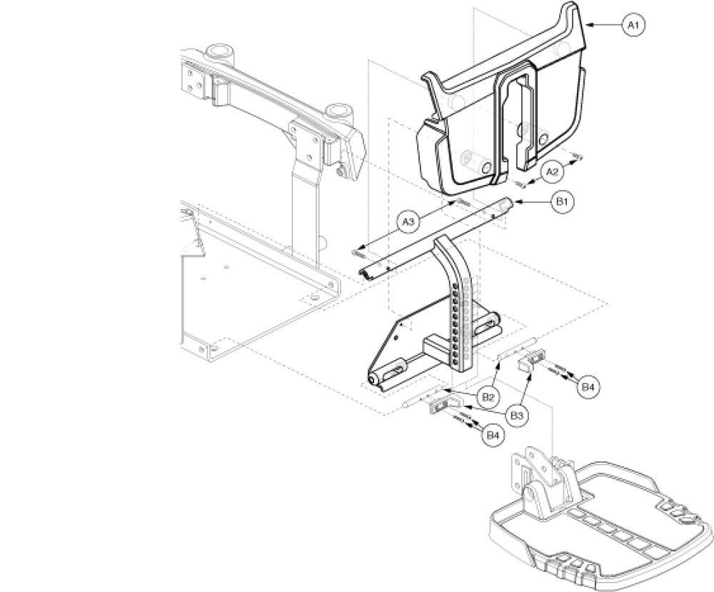 Foot Mounting Bracket - Super Low Tilt parts diagram
