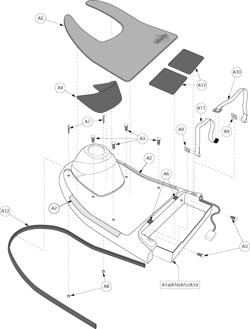 Shroud Assembly - Front3-whl parts diagram