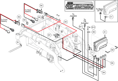 J/q1450, Vr2 Electronics, Tilt Thru Joystick parts diagram
