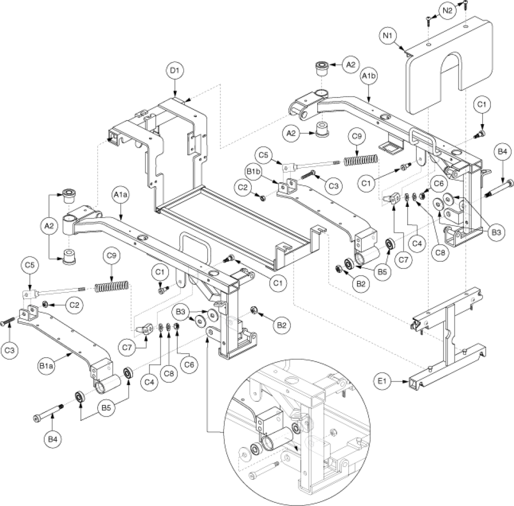 Main Frame Assembly - Standard, Version 1 Take Apart parts diagram