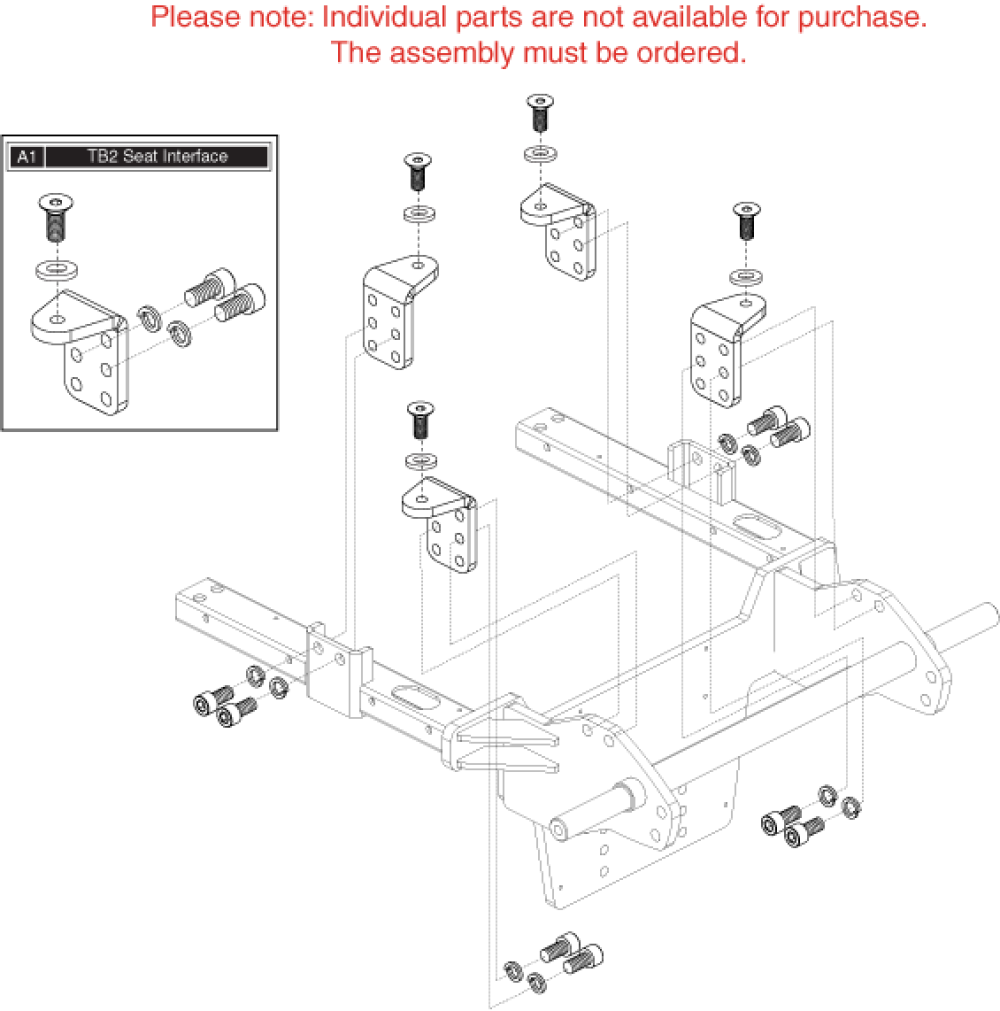 Seat Interface - Tb2/tilt & Recline, Frmasmb17910 parts diagram