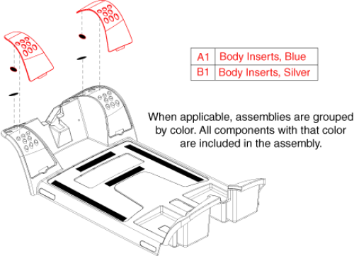 Front Shroud Inserts - 4 Wheel, Version 2 parts diagram