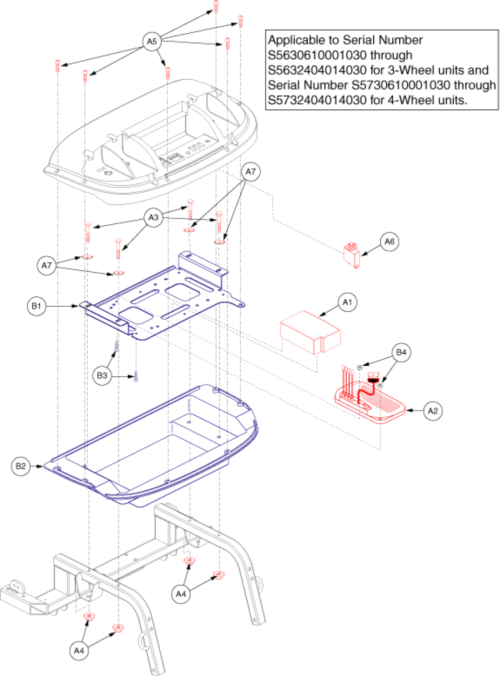 Electronics Assembly - Rear, Version 2 - Part 1 parts diagram
