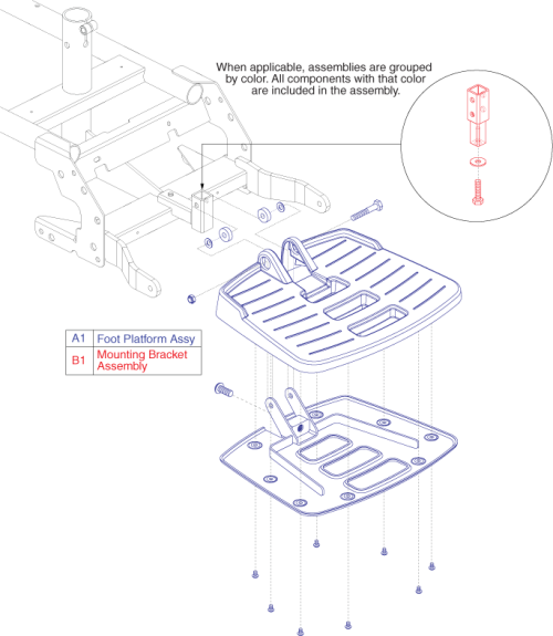 Foot Platform Assembly parts diagram