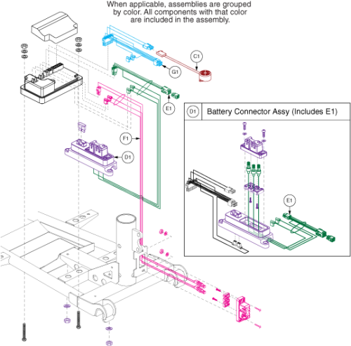 Sc40e Sc40e Gogo Elite 3 Wheel Replacement Parts by Pride Mobility - Quickie-Wheelchairs.com Pride Victory 3 Wiring Diagram Quickie Wheelchair