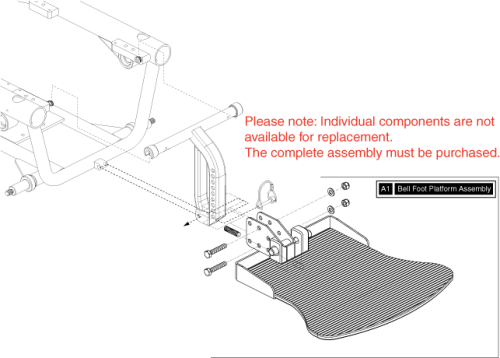Foot Platform Assembly - Large (bell) parts diagram