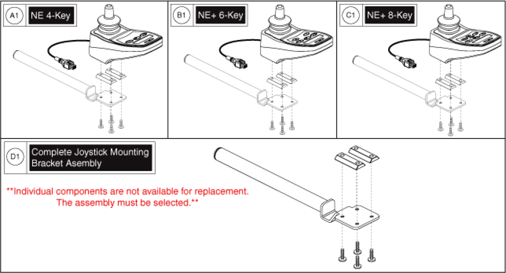 Joystick Assy - Ne/ne+ parts diagram