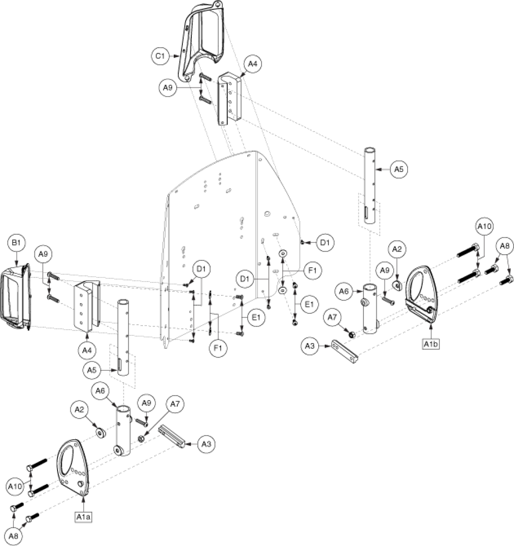 V2 Tru-comfort Back Canes parts diagram