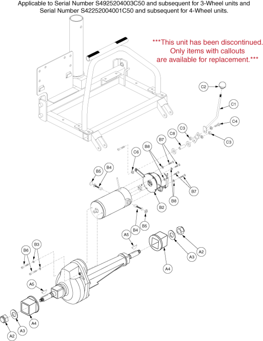 Drive Assembly - (gen. 3) parts diagram