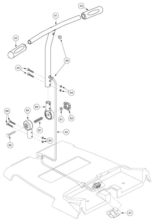 Frame Assembly - Tiller  (dash 3-whl ) parts diagram