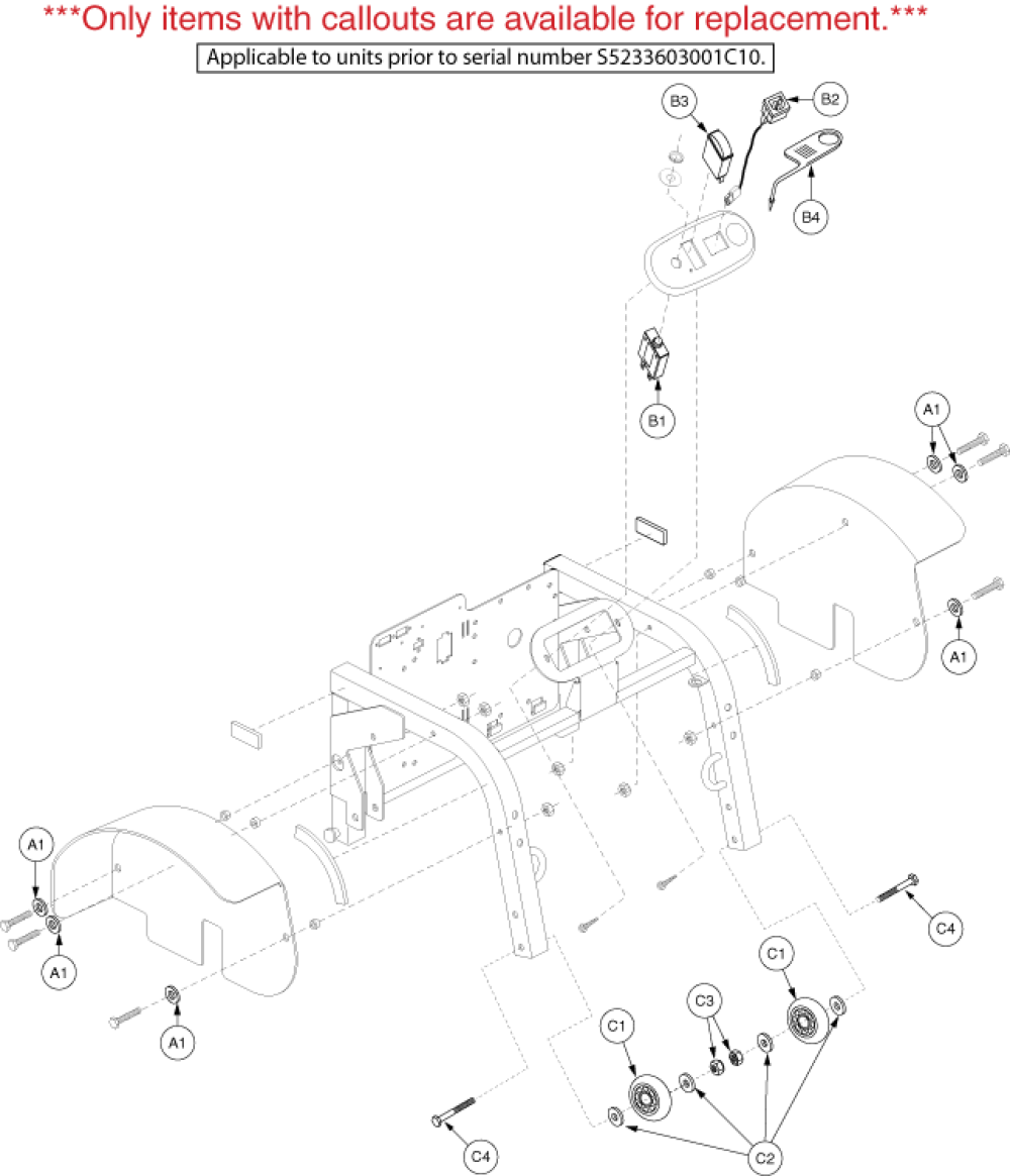 Frame Assembly - Rear parts diagram