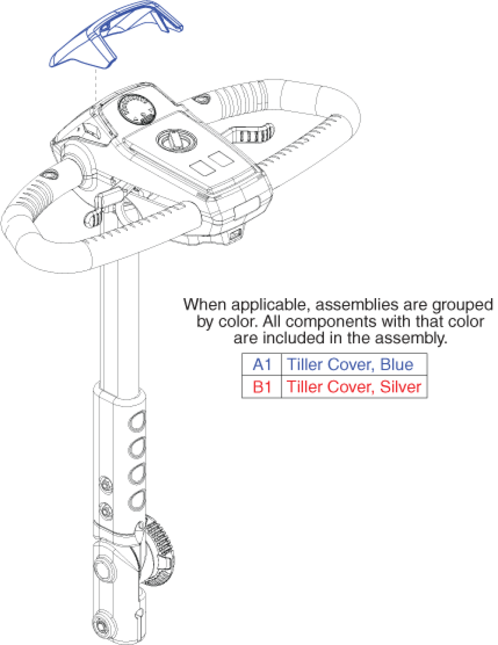 Tiller Cover parts diagram