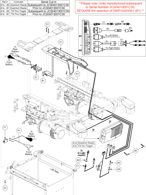 6mph, Q-logic, Q. Ready/tilt Thru Toggle Electronics Assy parts diagram