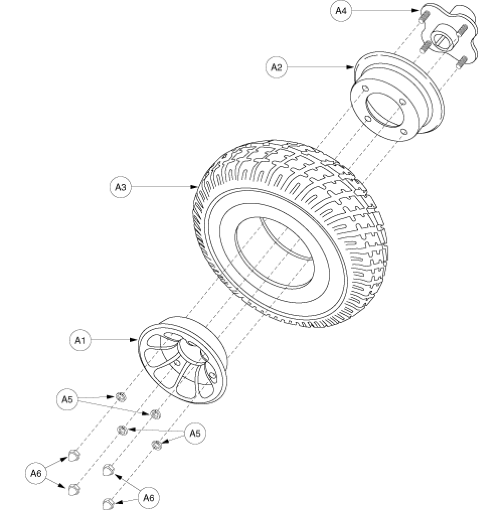 Wheel Assembly - Solid Rear parts diagram