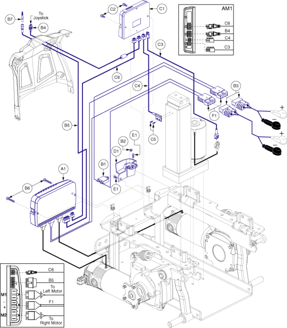 Ne+ - Power Seat Thru Joystick parts diagram