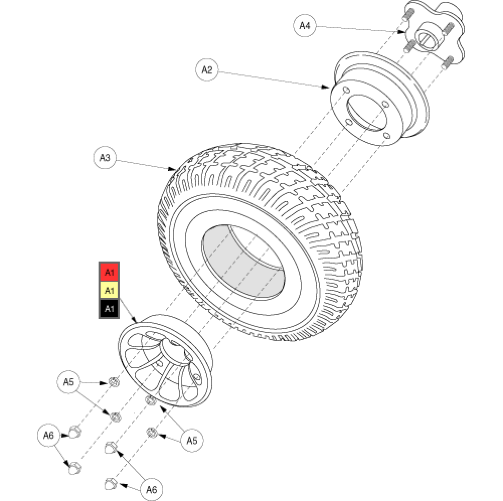 Wheel Assembly - Rear Solid 2 parts diagram