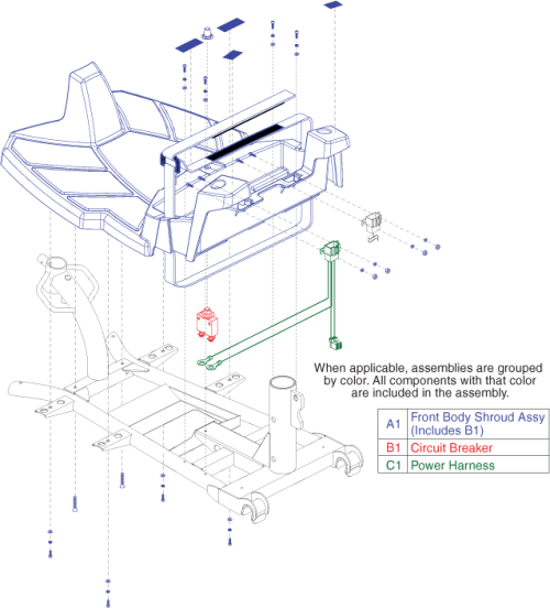 Front Shroud 3-wheel parts diagram