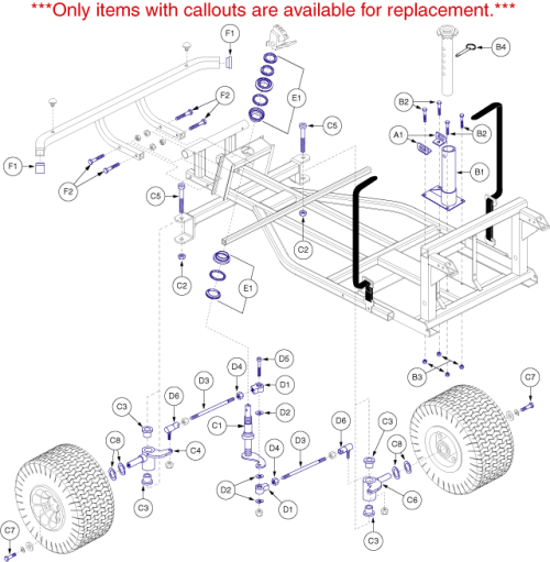 Frame Assembly - Main Front parts diagram