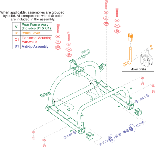 Rear Frame (s36) parts diagram