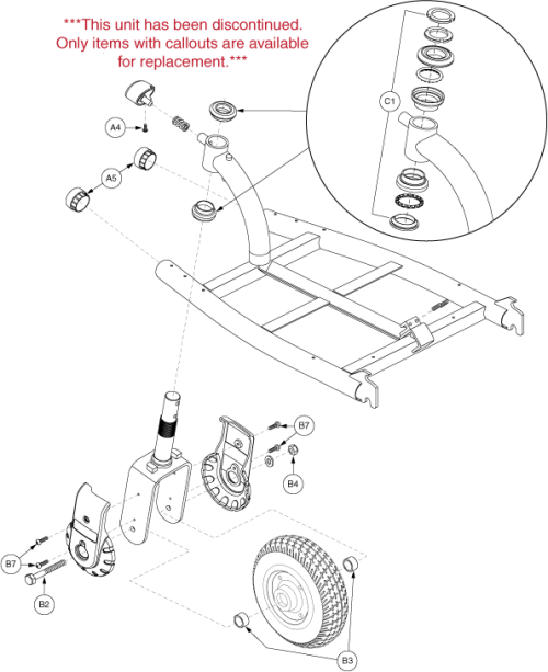 Frame Assembly - Front  (3-whl) parts diagram