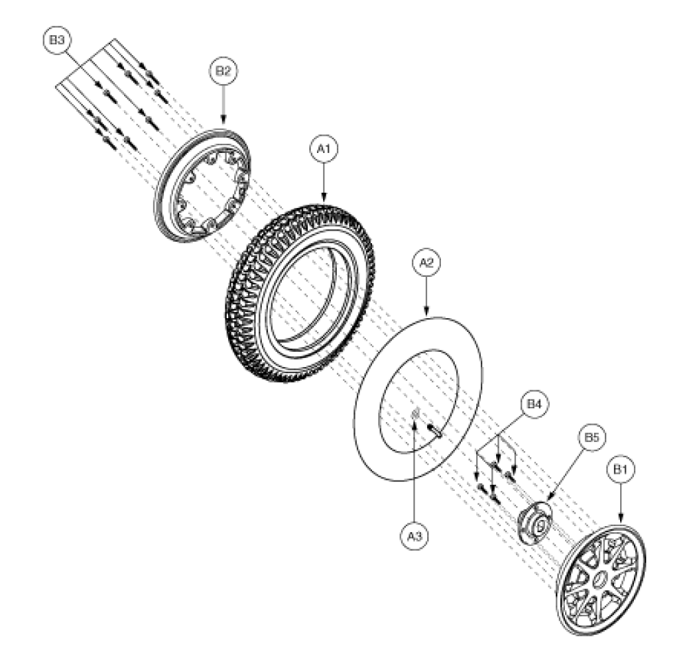 Wheel Assembly - Pneumatic Gen.3 parts diagram