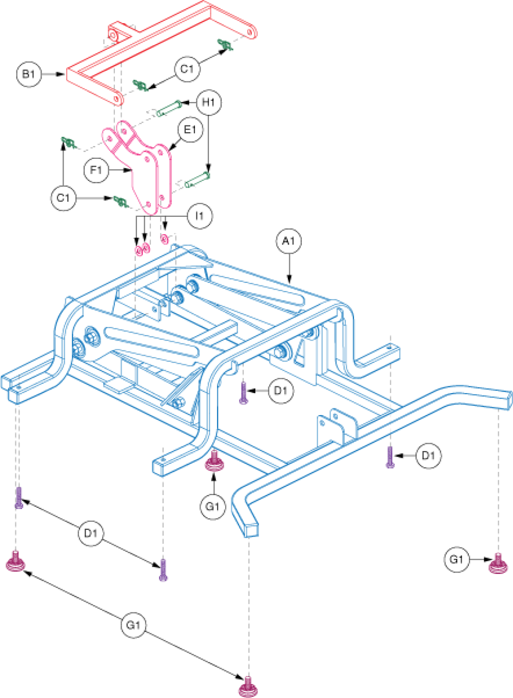 Lift Mechanism - Lc105, Lc106 parts diagram