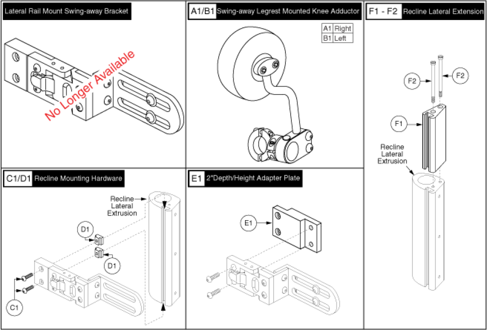 A.r.t. Group Positioning Components Mounting Hdw/acc parts diagram