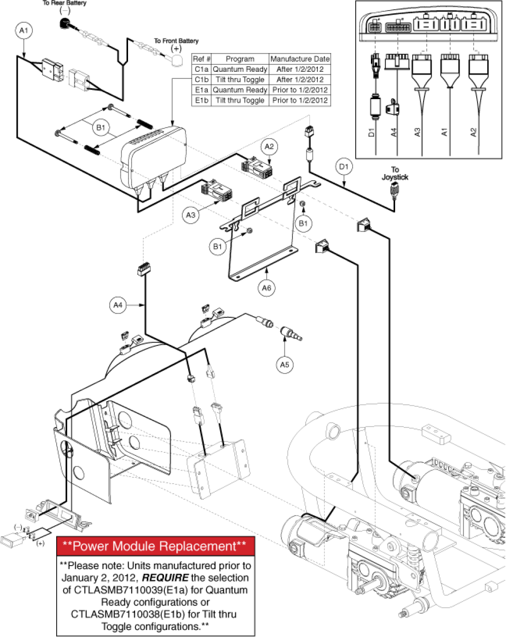 Electronics Assembly - Qlogic, Tilt Thru Toggle parts diagram