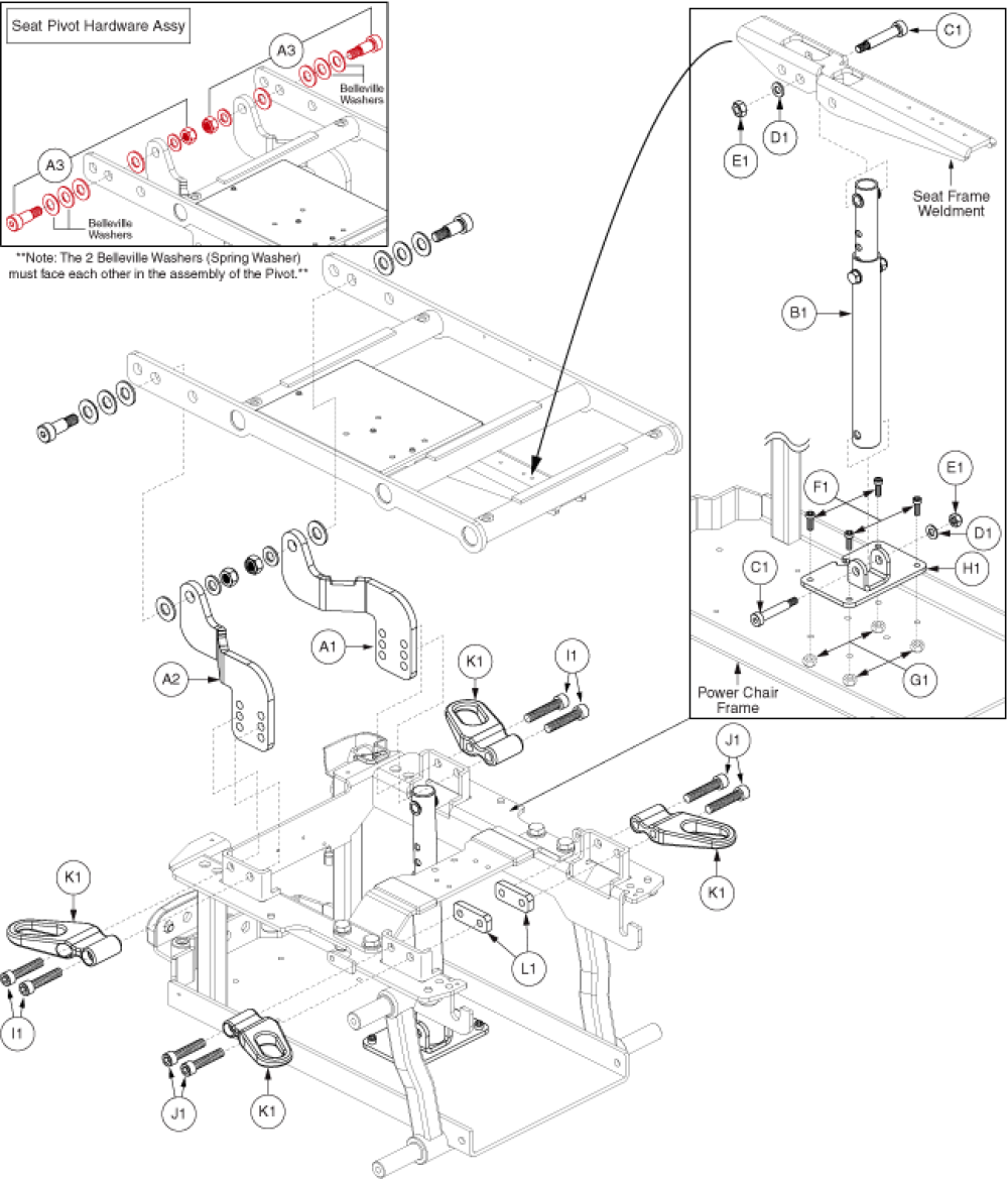 Tb Flex - Edge Series Static Seat Interface parts diagram