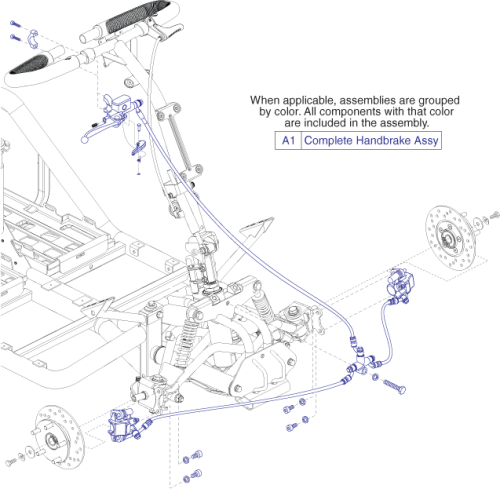Handbrake Assembly parts diagram