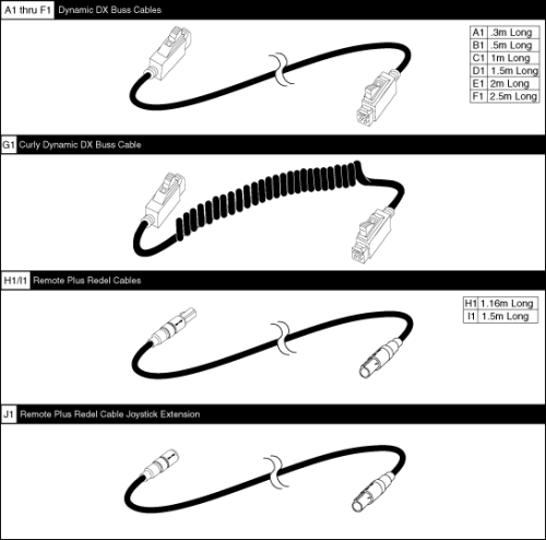 Dynamic Buss/remote Plus Redel Cables parts diagram