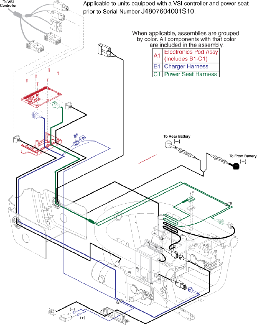 Electronics Tray Assembly - Vsi, Power Seat parts diagram
